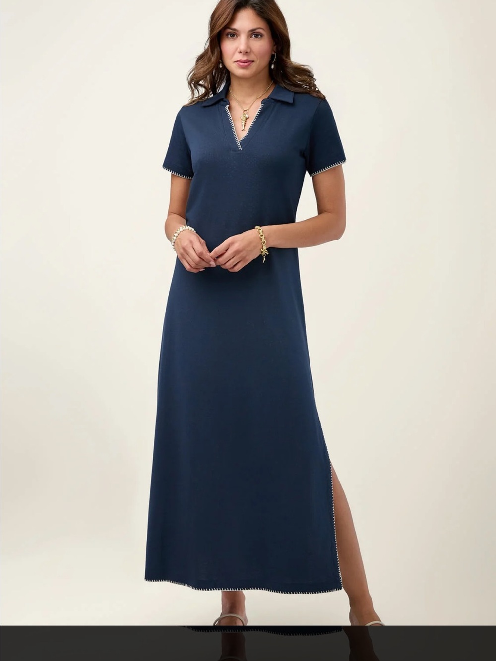 Spartina Harlow Midi Dress Slate Blue